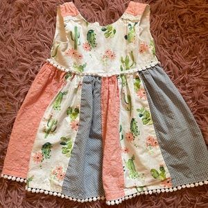 Toddler delicate cactus dress